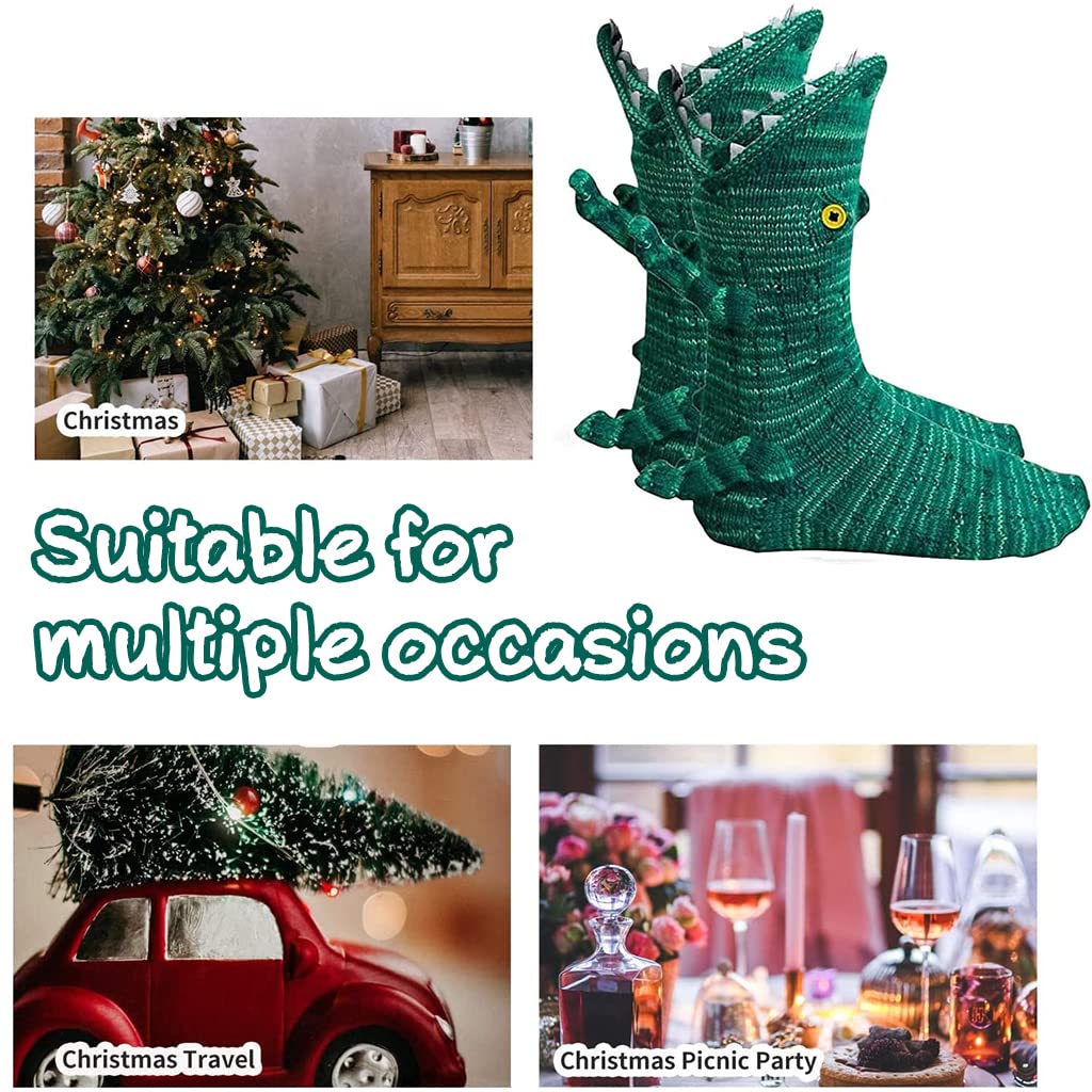 PALAY Floor Socks Cartoon Crocodile Mid-calf Socks Knit Warm Winter Socks Household Non-slip Cozy Socks for Pajama Party Christmas Gift for Women Teens(Green, One Pair) PALAY Floor Socks Cartoon Crocodile Mid-calf Socks Knit Warm Winter Socks Household Non-slip Cozy Socks for Pajama Party Christmas Gift for Women Teens(Green, One Pair)